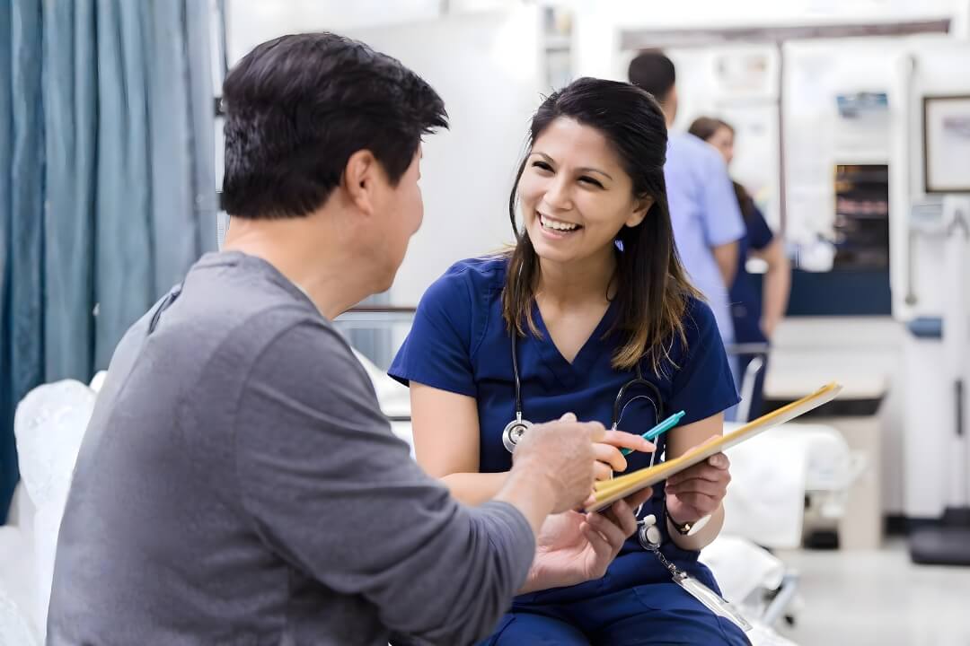 Nurse Helping Patient Image